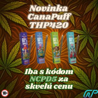 🔥 Novinka, len pre teba! 🔥 Predstavujeme ti CanaPuff THP420, úplne nový level pohody a kvality 🌿 💨 Obsahuje 60 % THP420,...