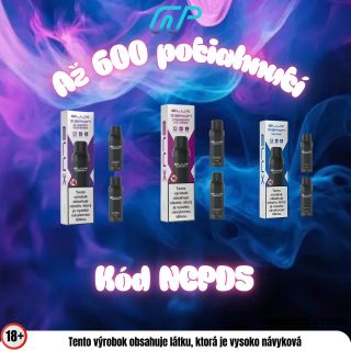 💨 600 poťahov za top cenu! Chceš vyskúšať ELUX Zeron, ale nechceš míňať veľa? Toto je presne pre teba. 1 pod = nízka cena,...